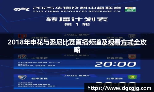 2018年申花与悉尼比赛直播频道及观看方式全攻略
